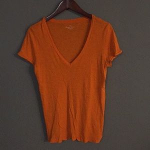 Orange J. Crew vintage cotton shirt